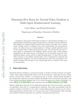 Dimension-Free Rates for Natural Policy Gradient in Multi-Agent
  Reinforcement Learning
