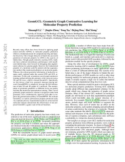 GeomGCL: Geometric Graph Contrastive Learning for Molecular Property
  Prediction