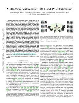 Multi-View Video-Based 3D Hand Pose Estimation