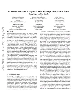 Rosita++: Automatic Higher-Order Leakage Elimination from Cryptographic
  Code