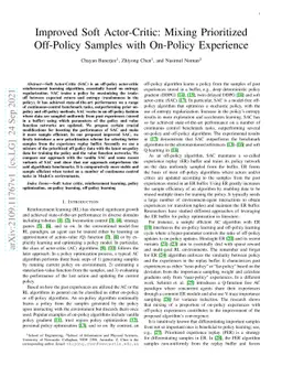Improved Soft Actor-Critic: Mixing Prioritized Off-Policy Samples with
  On-Policy Experience