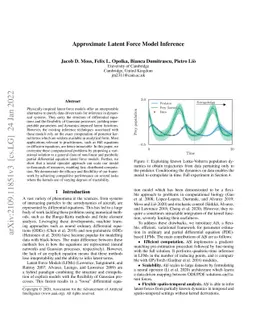 Approximate Latent Force Model Inference