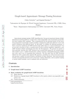 Graph-based Approximate Message Passing Iterations