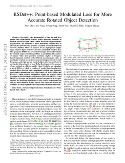 RSDet++: Point-based Modulated Loss for More Accurate Rotated Object
  Detection