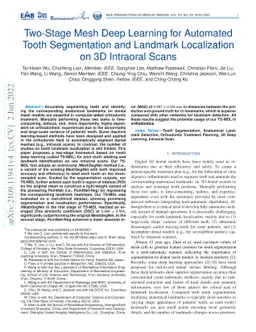 Two-Stage Mesh Deep Learning for Automated Tooth Segmentation and
  Landmark Localization on 3D Intraoral Scans