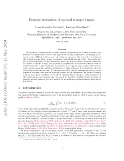 Entropic estimation of optimal transport maps