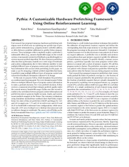 Pythia: A Customizable Hardware Prefetching Framework Using Online
  Reinforcement Learning
