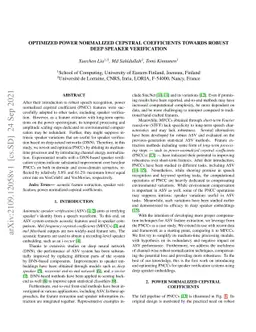 Optimized Power Normalized Cepstral Coefficients towards Robust Deep
  Speaker Verification