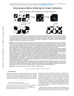 Simultaneous Matrix Orderings for Graph Collections