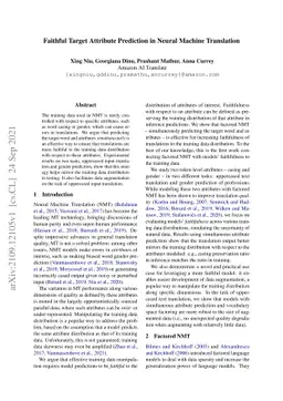 Faithful Target Attribute Prediction in Neural Machine Translation