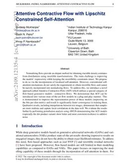Attentive Contractive Flow with Lipschitz-constrained Self-Attention