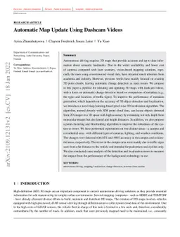 Automatic Map Update Using Dashcam Videos