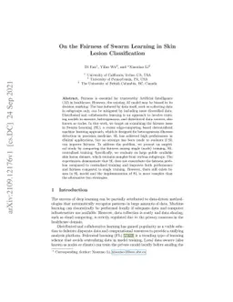 On the Fairness of Swarm Learning in Skin Lesion Classification