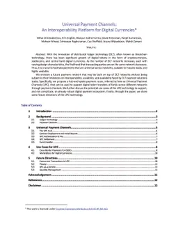 Universal Payment Channels: An Interoperability Platform for Digital
  Currencies