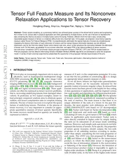 Tensor Full Feature Measure and Its Nonconvex Relaxation Applications to
  Tensor Recovery