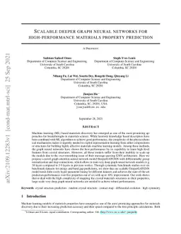 Scalable deeper graph neural networks for high-performance materials
  property prediction