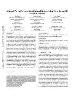 A Novel Patch Convolutional Neural Network for View-based 3D Model
  Retrieval
