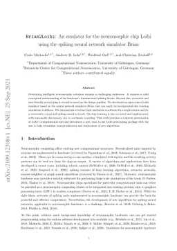 Brian2Loihi: An emulator for the neuromorphic chip Loihi using the
  spiking neural network simulator Brian