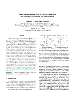 Hard-sample Guided Hybrid Contrast Learning for Unsupervised Person
  Re-Identification