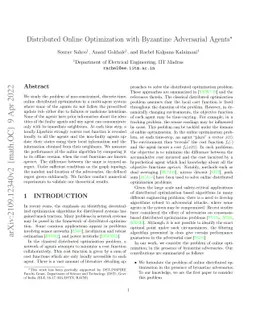 Distributed Online Optimization with Byzantine Adversarial Agents