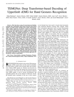 TEMGNet: Deep Transformer-based Decoding of Upperlimb sEMG for Hand
  Gestures Recognition