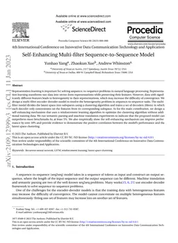 Self-Enhancing Multi-filter Sequence-to-Sequence Model