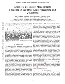 Smart Home Energy Management: Sequence-to-Sequence Load Forecasting and
  Q-Learning