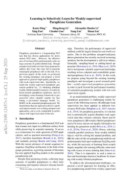 Learning to Selectively Learn for Weakly-supervised Paraphrase
  Generation