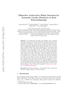 EllipseNet: Anchor-Free Ellipse Detection for Automatic Cardiac
  Biometrics in Fetal Echocardiography
