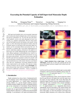 Excavating the Potential Capacity of Self-Supervised Monocular Depth
  Estimation