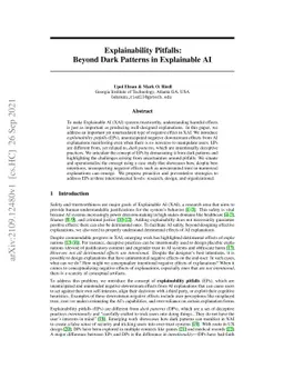 Explainability Pitfalls: Beyond Dark Patterns in Explainable AI