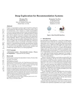 Deep Exploration for Recommendation Systems