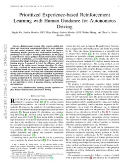 Prioritized Experience-based Reinforcement Learning with Human Guidance
  for Autonomous Driving