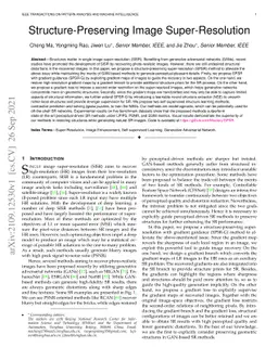 Structure-Preserving Image Super-Resolution