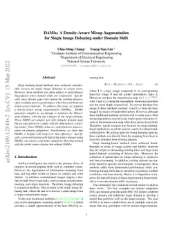 DAMix: A Density-Aware Mixup Augmentation for Single Image Dehazing
  under Domain Shift