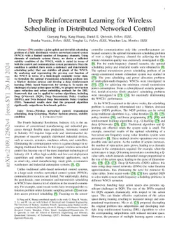 Deep Reinforcement Learning for Wireless Scheduling in Distributed Networked Control