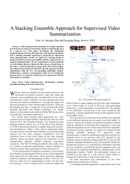 A Stacking Ensemble Approach for Supervised Video Summarization