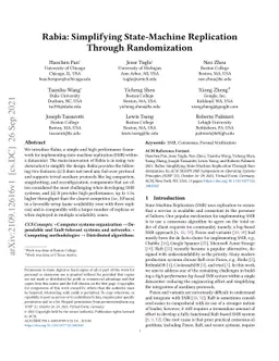 Rabia: Simplifying State-Machine Replication Through Randomization