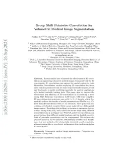 Group Shift Pointwise Convolution for Volumetric Medical Image
  Segmentation