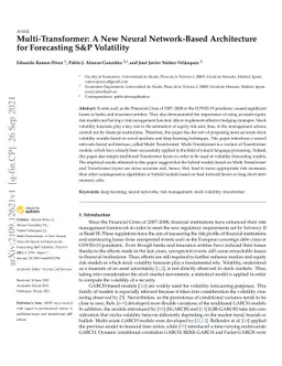 Multi-Transformer: A New Neural Network-Based Architecture for
  Forecasting S&P Volatility