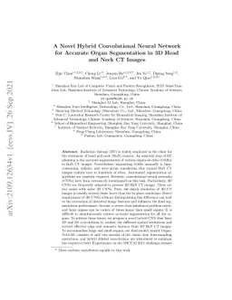 A Novel Hybrid Convolutional Neural Network for Accurate Organ
  Segmentation in 3D Head and Neck CT Images
