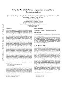 Why Do We Click: Visual Impression-aware News Recommendation