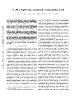 VP-GO: a "light" action-conditioned visual prediction model
