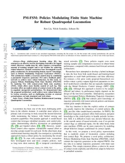 PM-FSM: Policies Modulating Finite State Machine for Robust Quadrupedal
  Locomotion