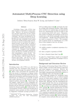 Automated Multi-Process CTC Detection using Deep Learning
