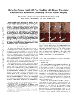 Markerless Suture Needle 6D Pose Tracking with Robust Uncertainty
  Estimation for Autonomous Minimally Invasive Robotic Surgery