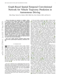 Graph-Based Spatial-Temporal Convolutional Network for Vehicle
  Trajectory Prediction in Autonomous Driving