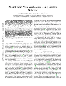 N-shot Palm Vein Verification Using Siamese Networks