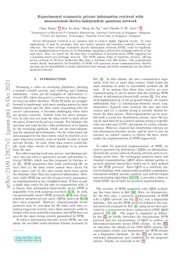 Experimental symmetric private information retrieval with
  measurement-device-independent quantum network