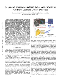 A General Gaussian Heatmap Label Assignment for Arbitrary-Oriented
  Object Detection